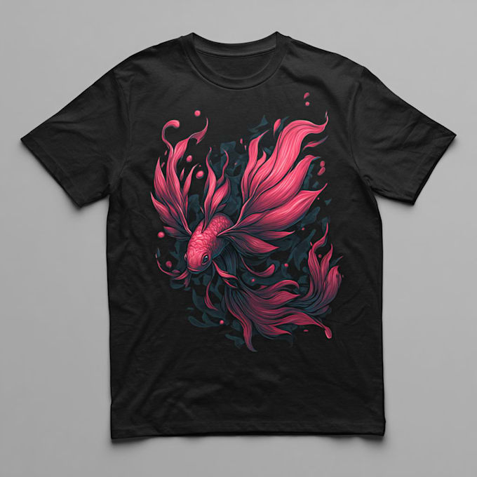 create a custom anime illustrated t shirt design