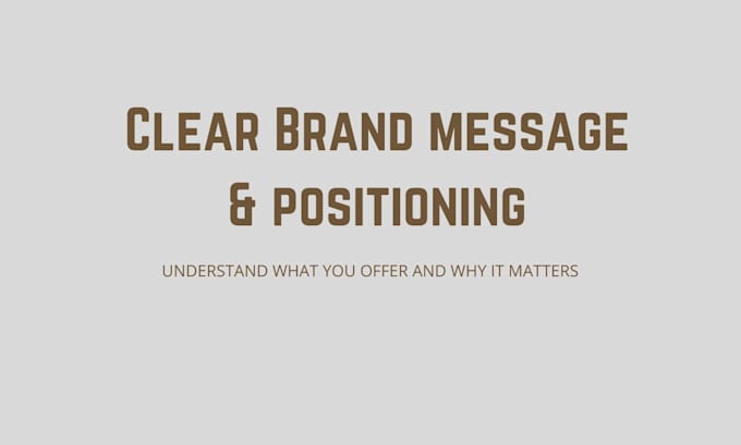 boost your brand message and positioning