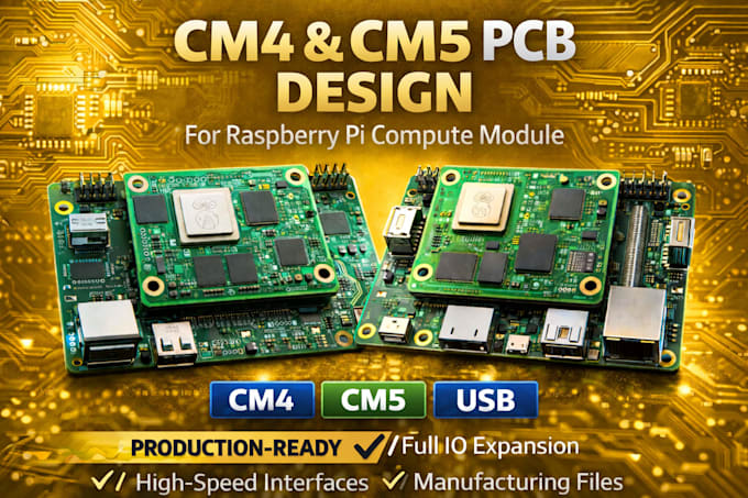 design pcb for raspberry pi cm4 cm5 carrier board and io board