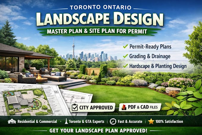 do toronto ontario landscape design master plan site for permit