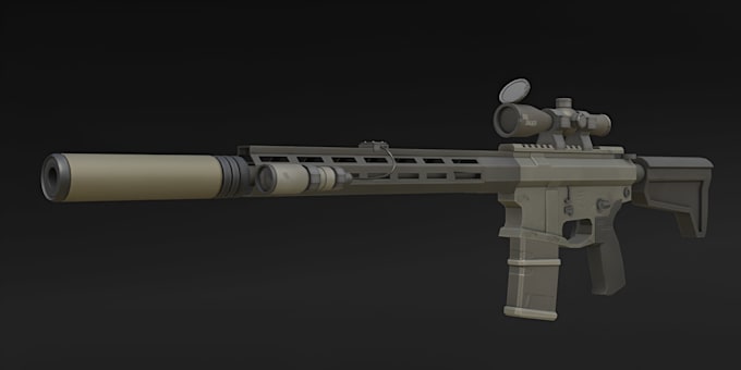 create game ready 3d props, weapons and assets for roblox