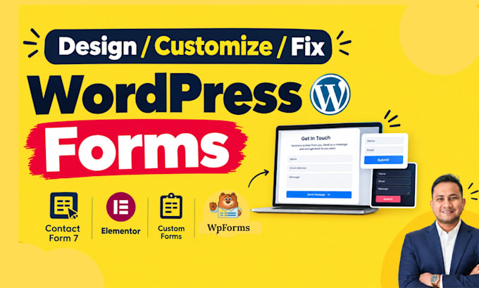 create or fix wordpress contact form 7 wpform gravity form forminator or jotform