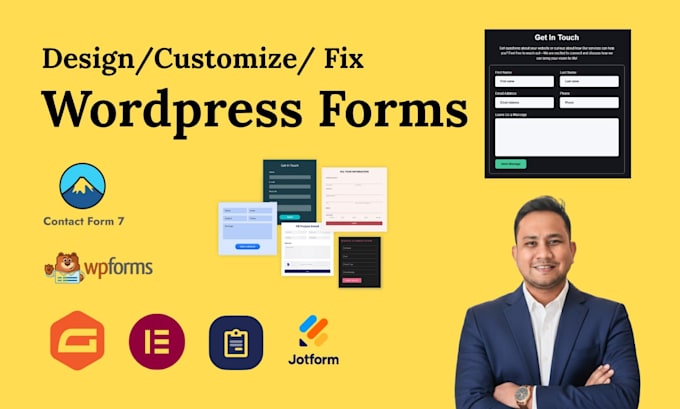 create or fix wordpress contact form 7 wpform gravity form forminator or jotform
