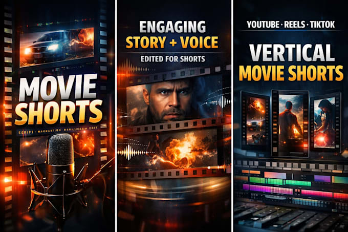 create movie shorts with script, voiceover, and editing