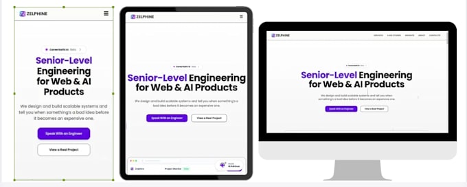 develop a custom react or next js website