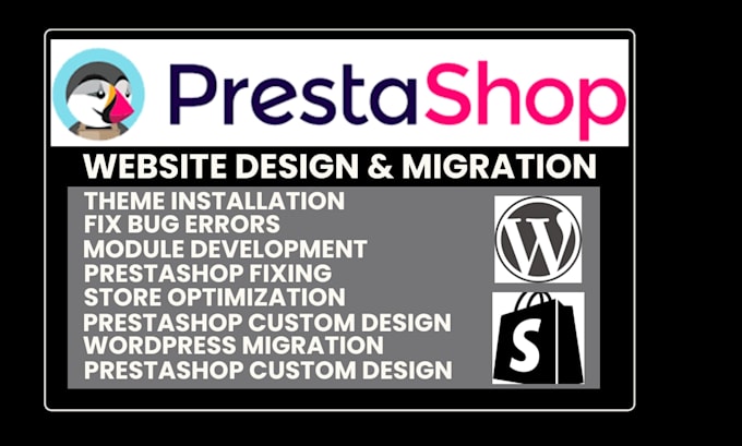 design ecommerce prestashop module website redesign product upload and fix bugs