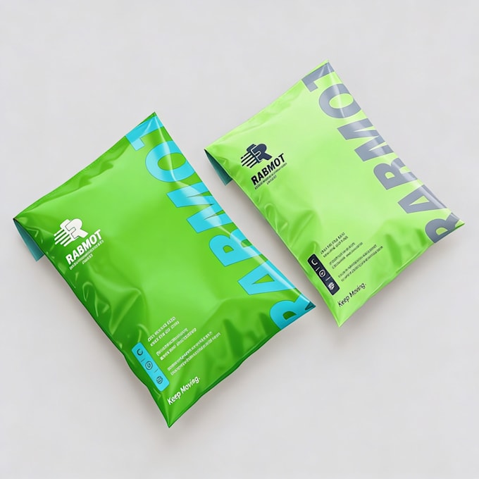 design custom poly mailer packaging, shipping parcel