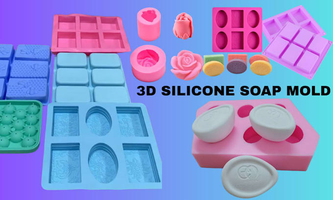 custom 3d silicone mold for resin soap plastic candle casting injection mold