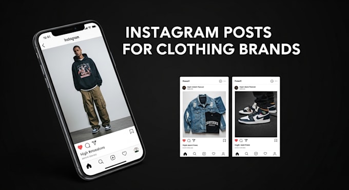 create modern instagram posts for clothing brands