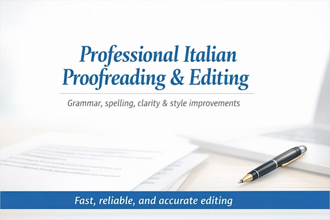 proofread and edit italian texts for grammar and clarity