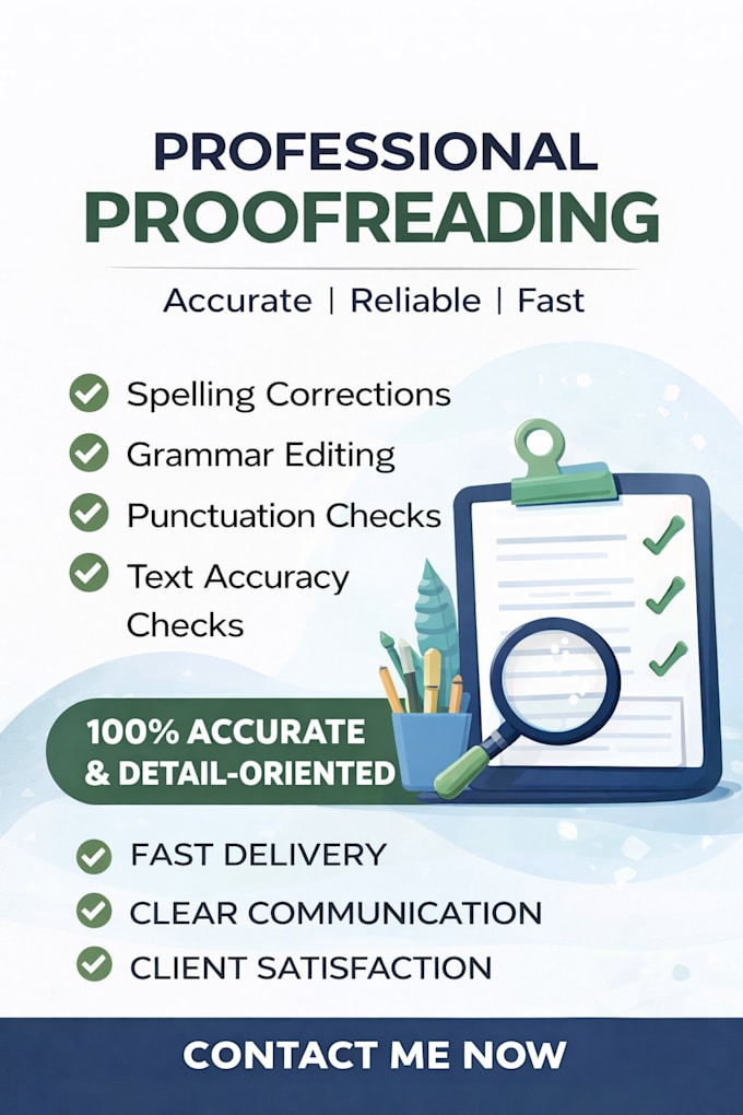 do data entry, typing work and professional proofreading