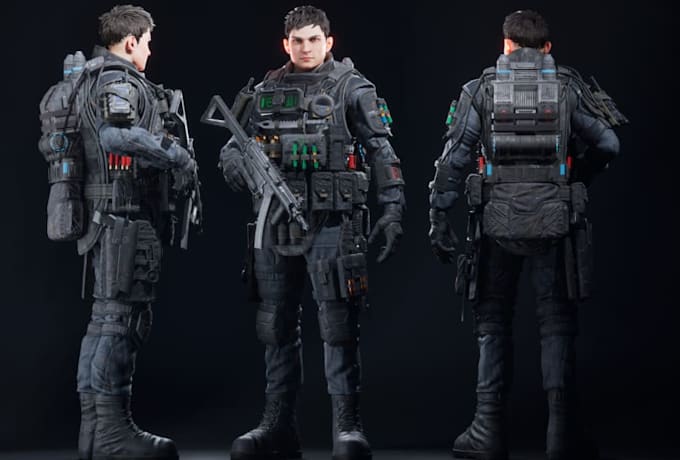 Retopology realtime character,digital human avatar ,realism skin ...
