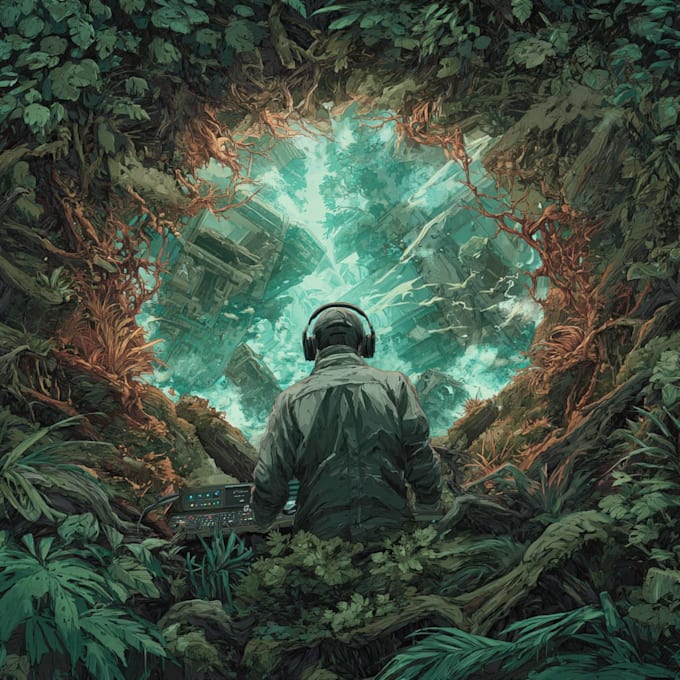 make a cover art for you breakcore or jungle track