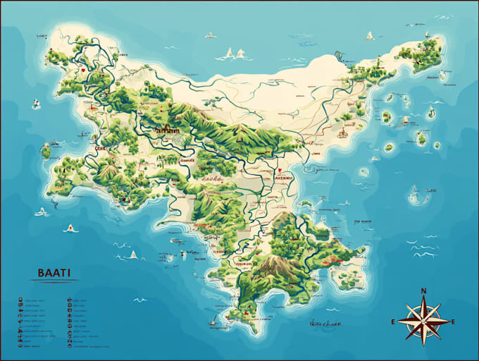create a custom vector map for any location illustration