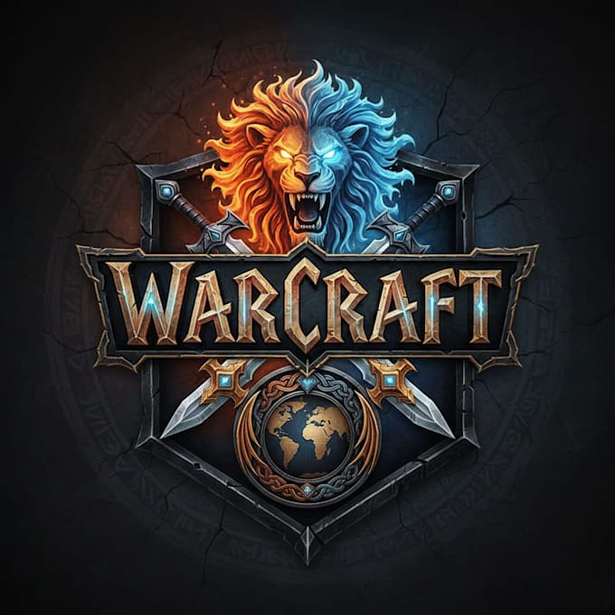 design a professional warcraft gaming logo