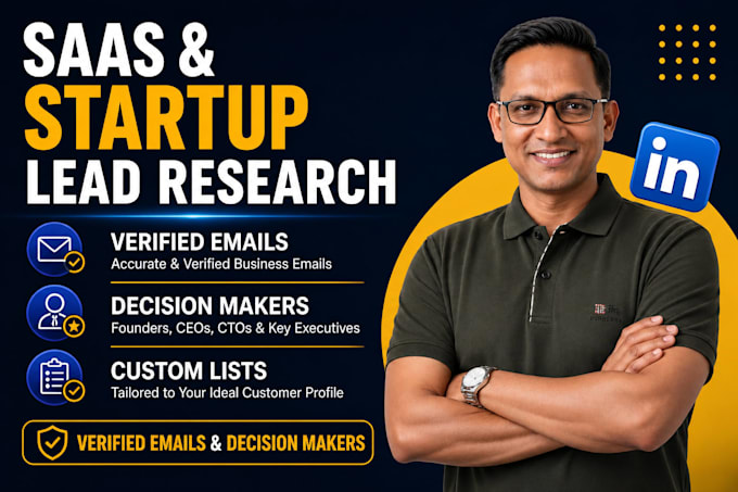 provide saas and tech startup lead research and prospect lists