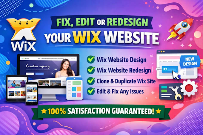 fix wix website design edit wix website redesign clone wix website design