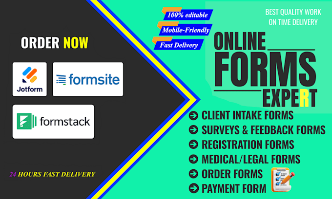 create online forms client intake forms payment forms order form in jotform