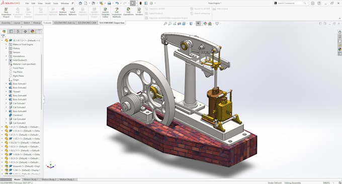 do 3d cad modeling, product design, and 2d technical drawings in solidworks