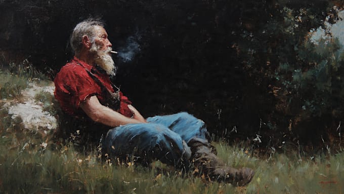 make artistic oil painting