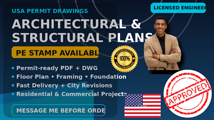 Deliver license architectural and structural engineering drawing usa pe ...