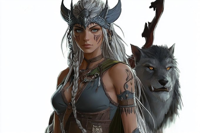 draw dnd character portrait illustration