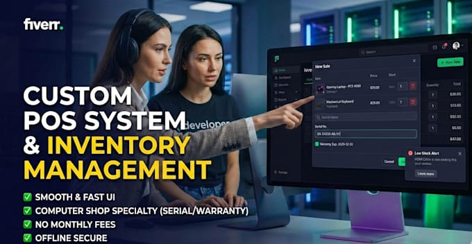 develop a custom pos system with inventory management