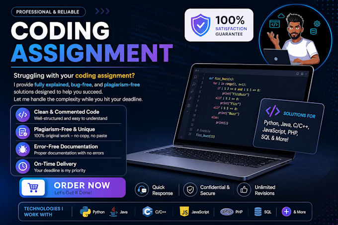 professionally complete your coding assignment