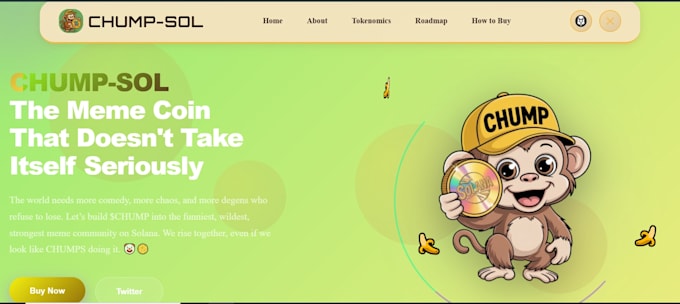 develop a web3 meme coin website using HTML CSS js