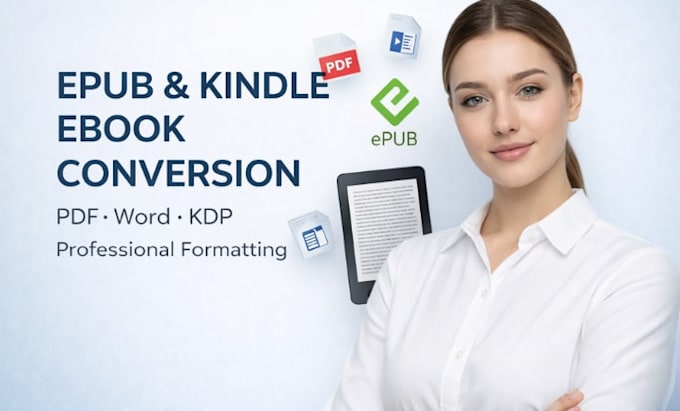 do quality ebook conversion and epub formatting for kindle