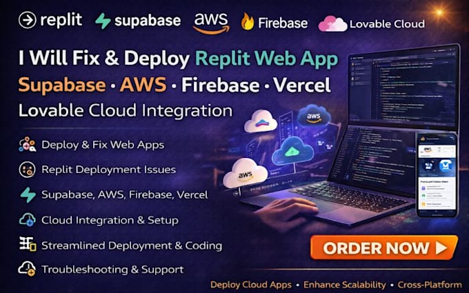 fix deploy replit web app supabase aws firebase vercel lovable cloud integration