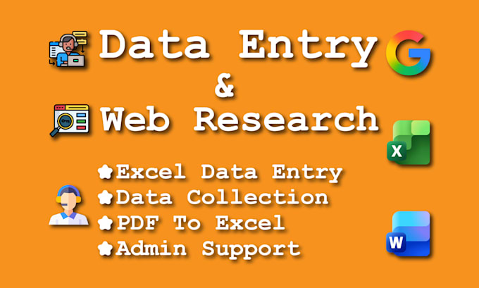 do accurate data entry and web research manually