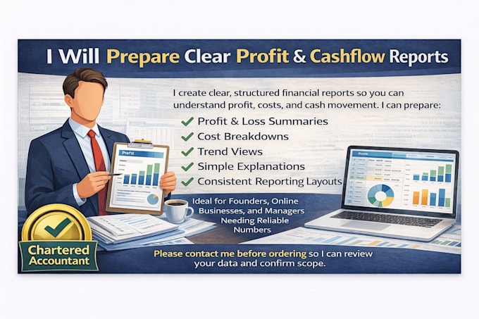 prepare clear profit and cashflow reports