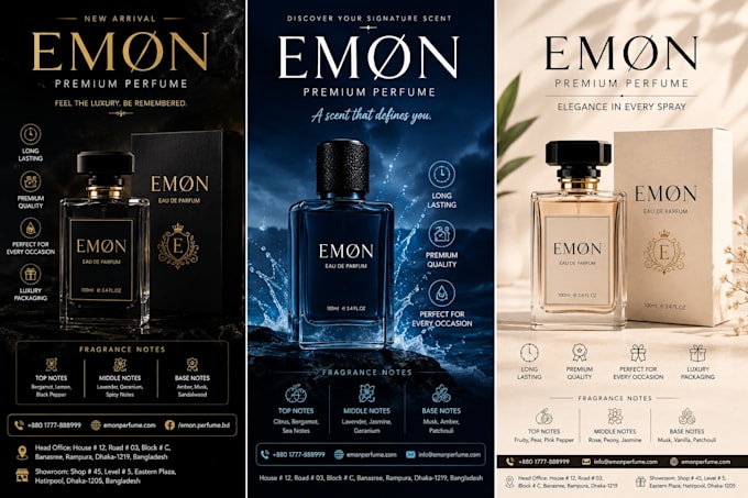 perfume bottle design and all visualization