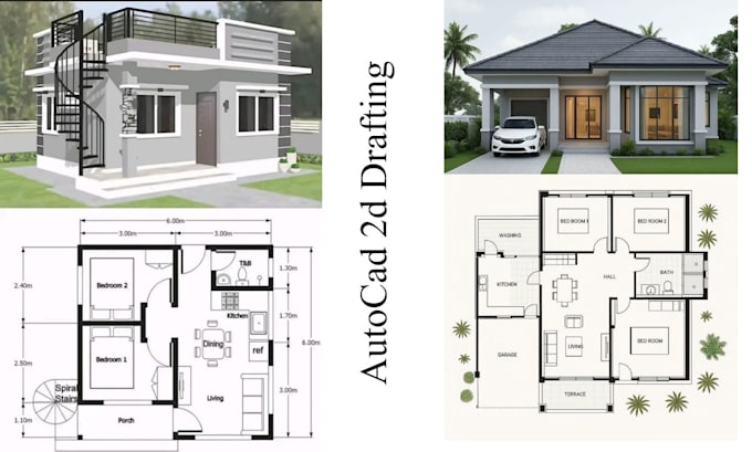 do professional autocad 2d drafting and floor plan from PDF to dwg