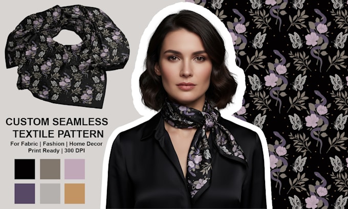 create custom seamless patterns for fashion fabric