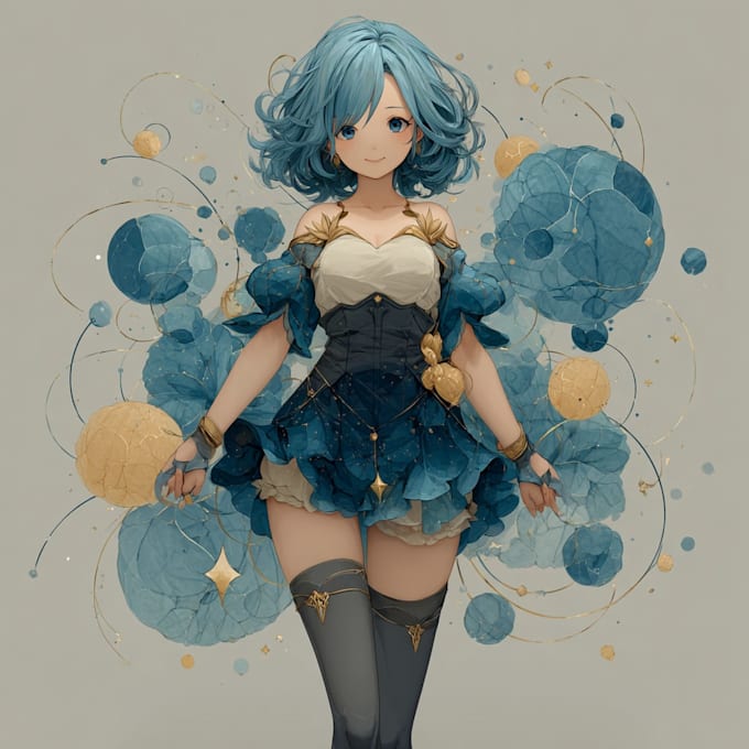 design png tuber anime character in vtuber