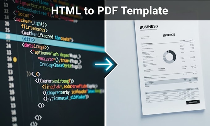 design custom HTML CSS PDF templates for invoices, reports, and all documents