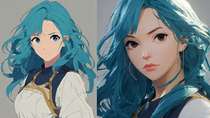 design custom anime or game style characters