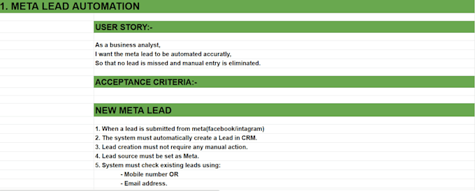 convert your requirements into clear user stories