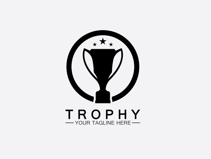 create high quality and beautiful trophy logo design