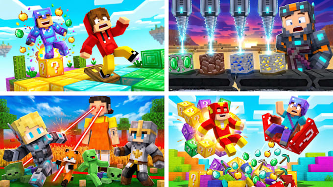 design the best minecraft thumbnails with high CTR