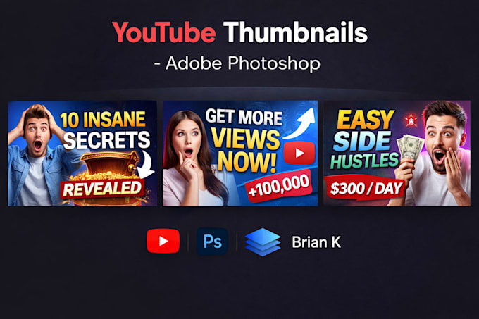 design  youtube thumbnails using adobe photoshop