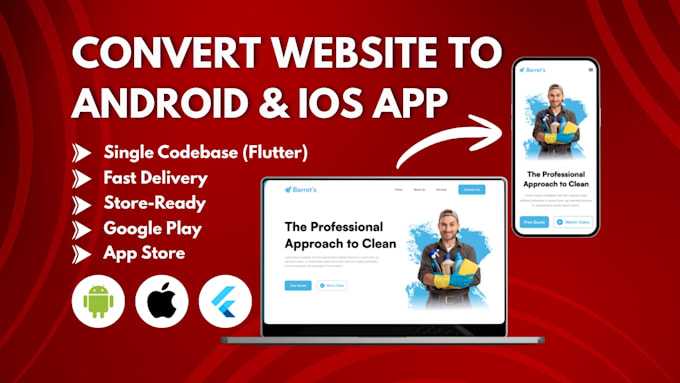 convert website to app convert website to android app and ios app