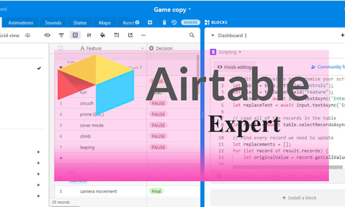 setup airtable database airtable automation crm n8n ai and develop softr webapp