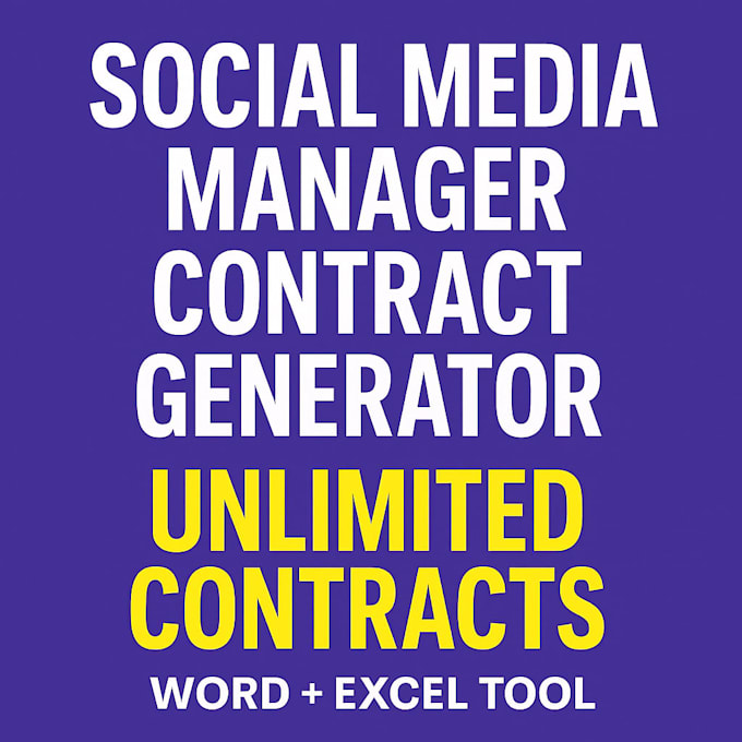 give you a social media manager contract generator