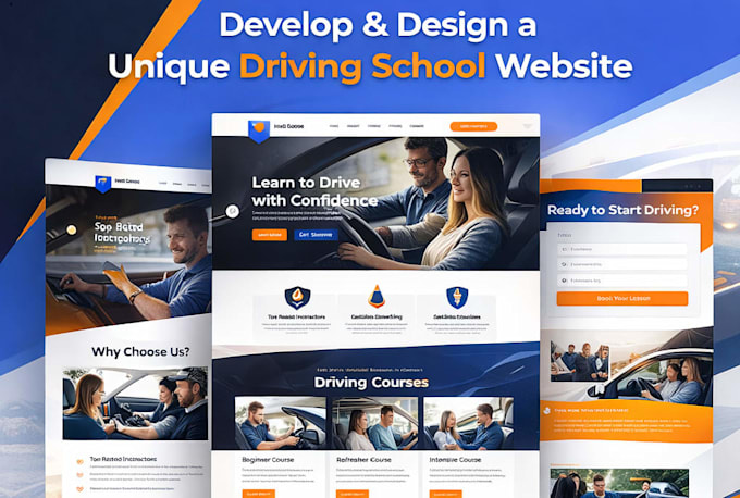 develop and design a unique driving school website