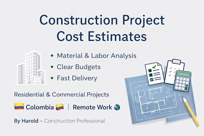 create accurate construction budgets and cost estimates