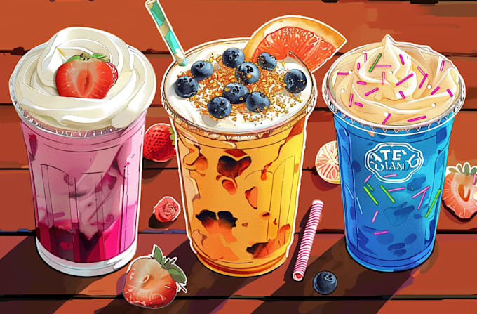 do food illustration, cartoon, food vector, menu design, vector