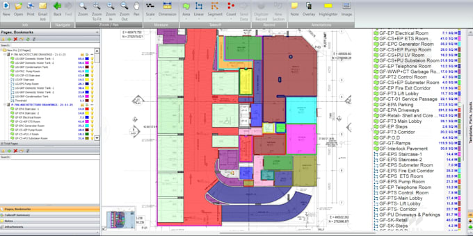 construction cost estimate on planswift and bluebeam
